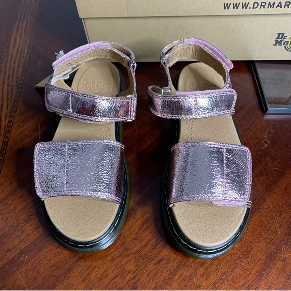 Dr.‎ Martens Pink Kids Sandals, Metallic Pink, NWOT, Size 3, Classic, Summer - Picture 6 of 10